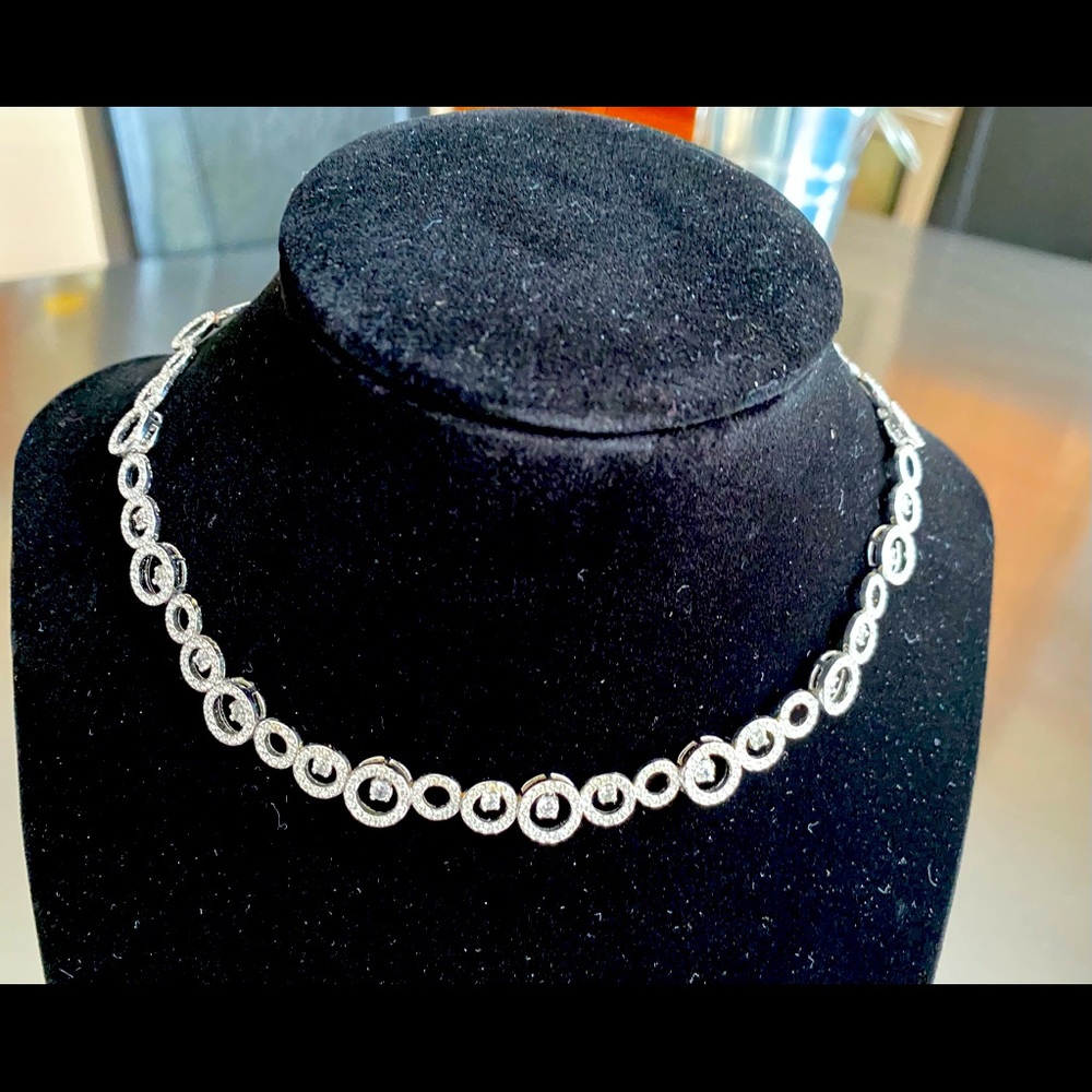 Swarovski white crystal choker